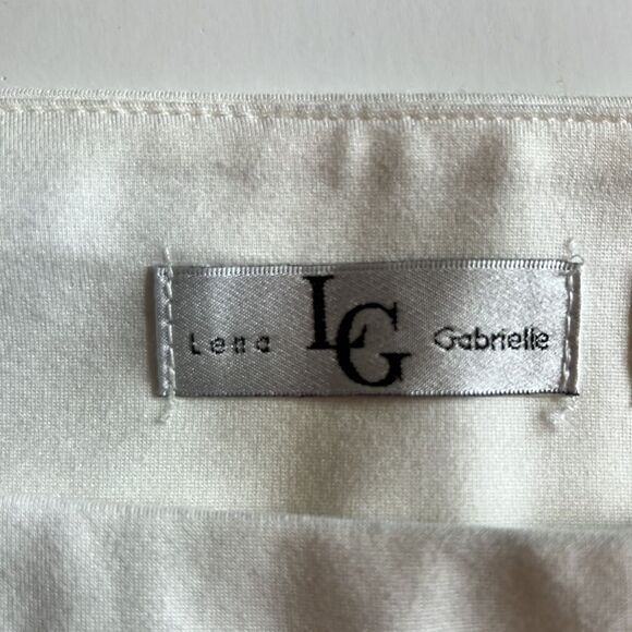 LENA GABRIELLE Women's Straight Leg Ponte Pants Off White Size 8 - Picture 3 of 7